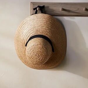 Terrain / Anthropologie Buri braid straw sun hat NWT